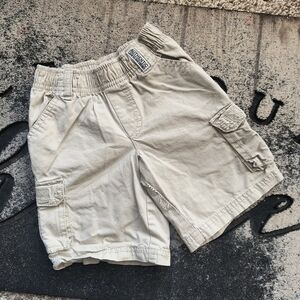 Babies R Us Toddler Boys Casual Cargo Khaki Shorts Size 3T Tan With Pockets
